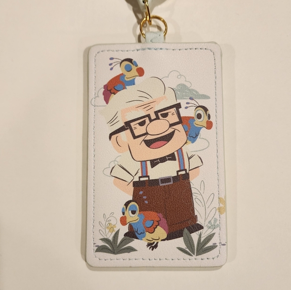 Loungefly Disney Pixar UP Carl Russel Kevin Retractable Lanyard ID Holder - Picture 3 of 11